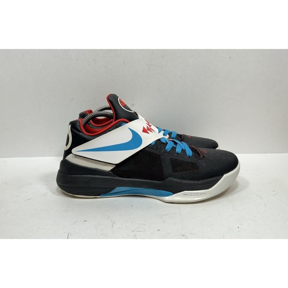 Nike Zoom KD 4 N7 IV‎ Black Blue Red White 2012 519567-046 Mens Size 9 Rare